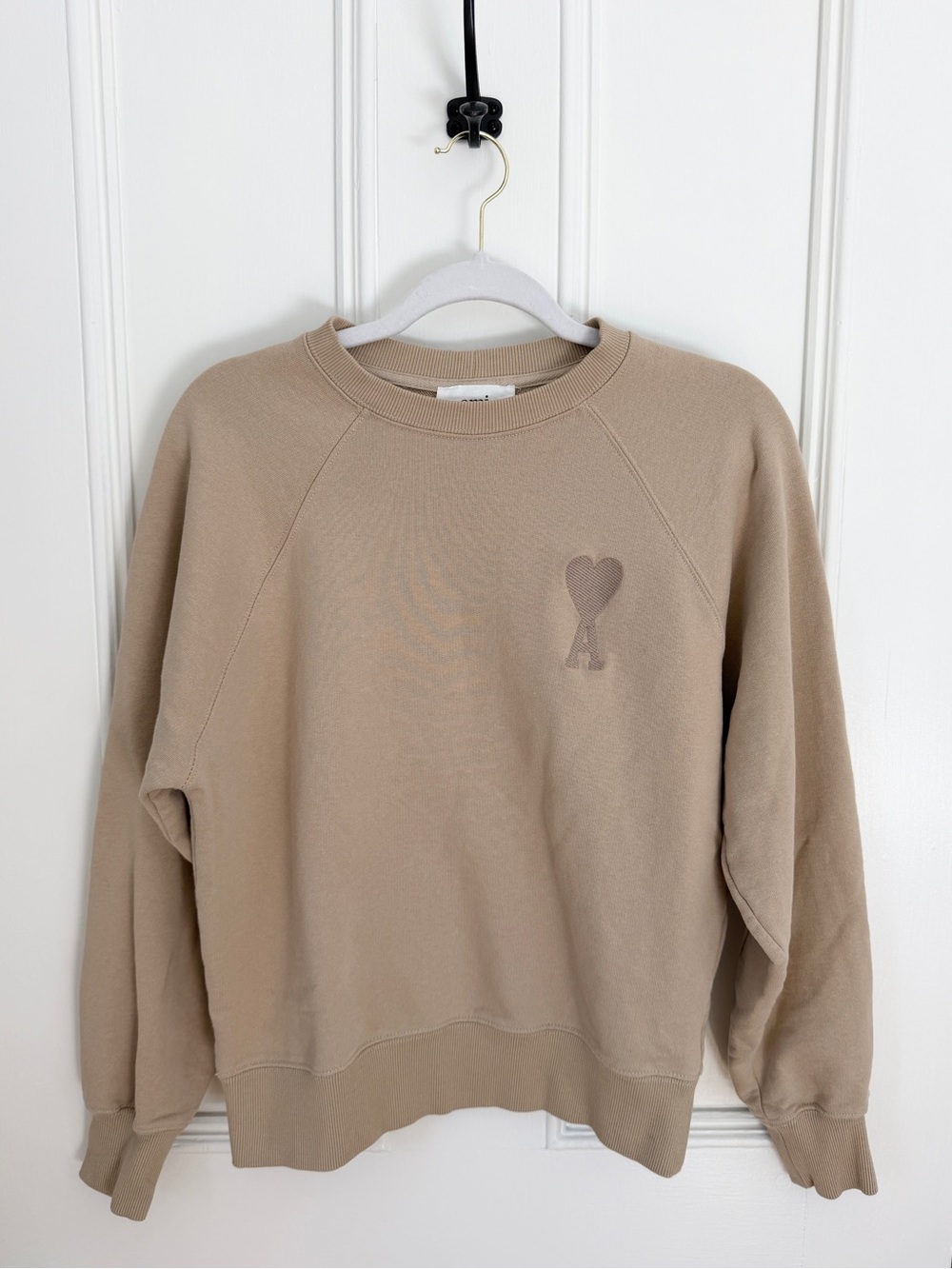 AMI Paris Ami de Coeur Camel Sweatshirt | Size S